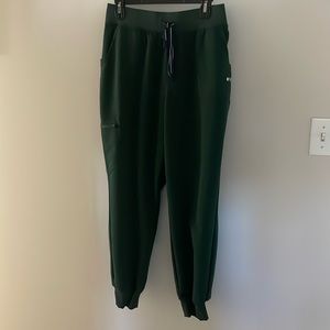 women's British Racing Green High Waisted Zamora™ - Jogger Racing Scrub Pants -